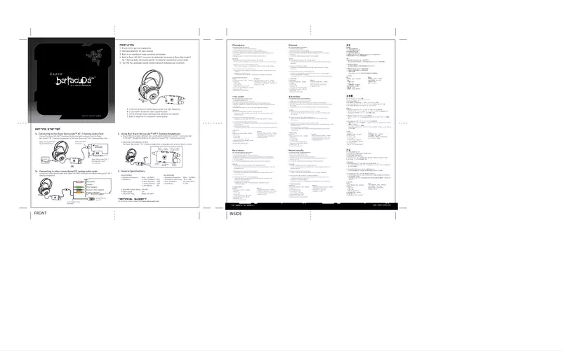 Page n°1 - Manuel utilisateur Razer Barracuda HP-1
