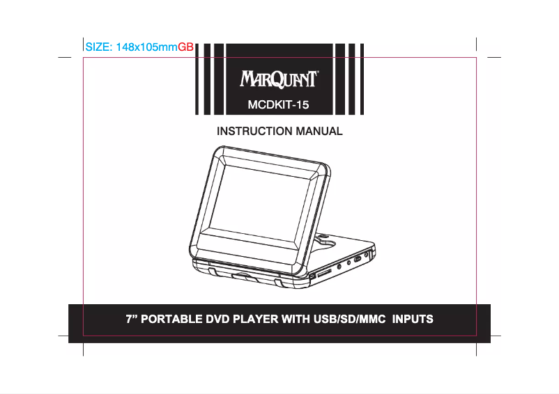 Page n°1 - Manuel utilisateur Marquant MCDKIT-15