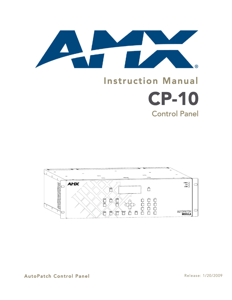Image de la première page du manuel de l'appareil AVS-MD4-CP10
