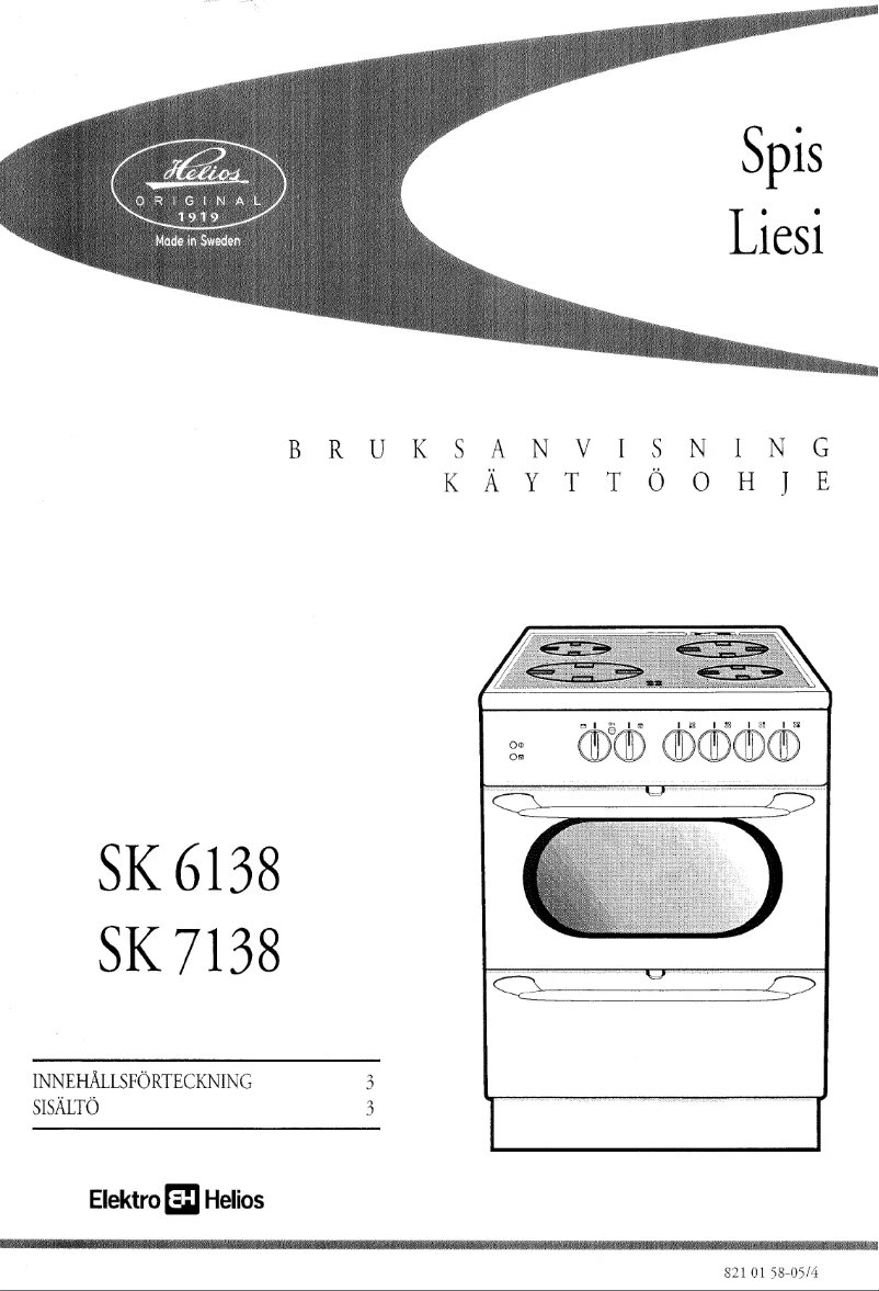 Page n°1 - Manuel utilisateur Elektro Helios SK7138