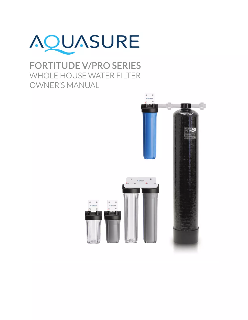 Page n°1 - Manuel utilisateur Aquasure AS-F110SCP