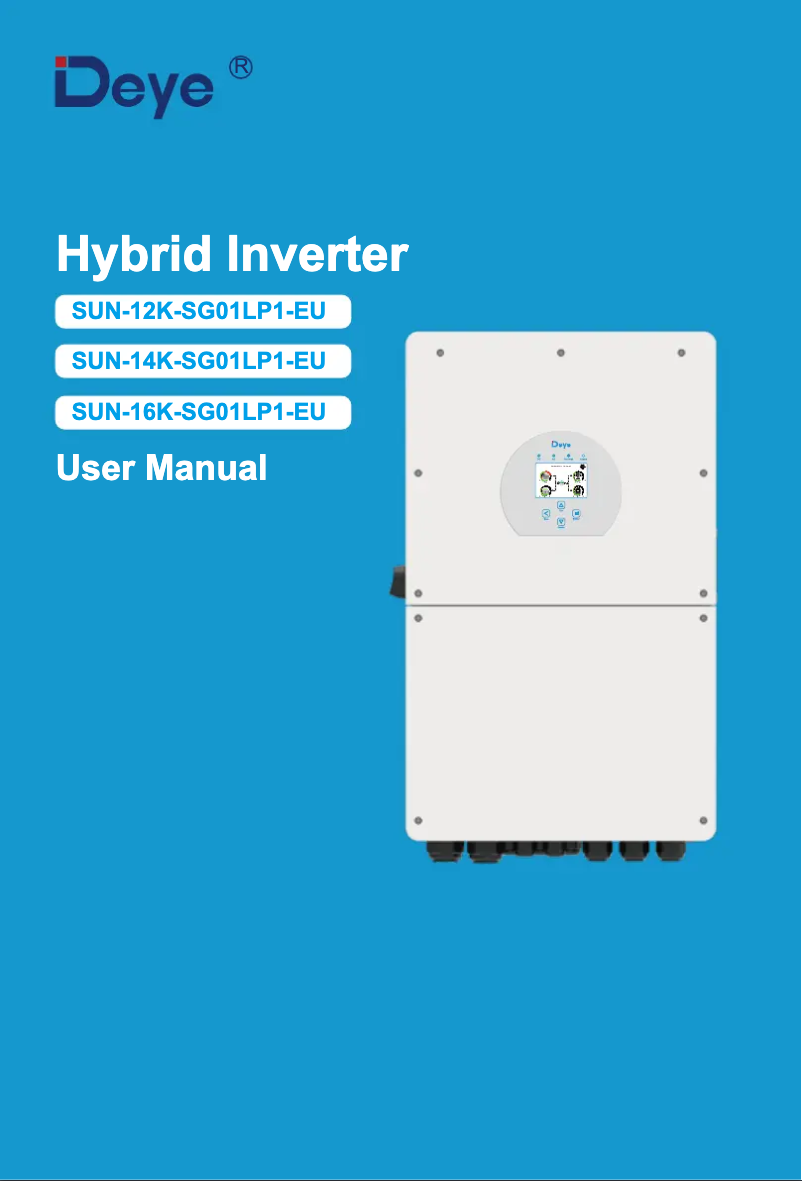 Page 1 de la notice Manuel utilisateur Deye SUN-16K-SG01LP1-EU