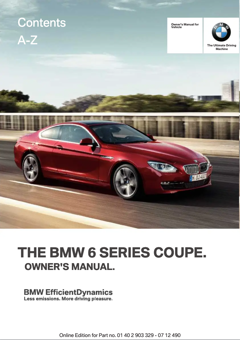 Page 1 de la notice Manuel utilisateur BMW 650i xDrive Coupe (2013)
