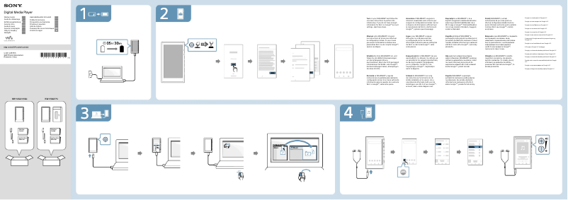 Page 1 de la notice Guide d'installation Sony Walkman NW-A100TPS