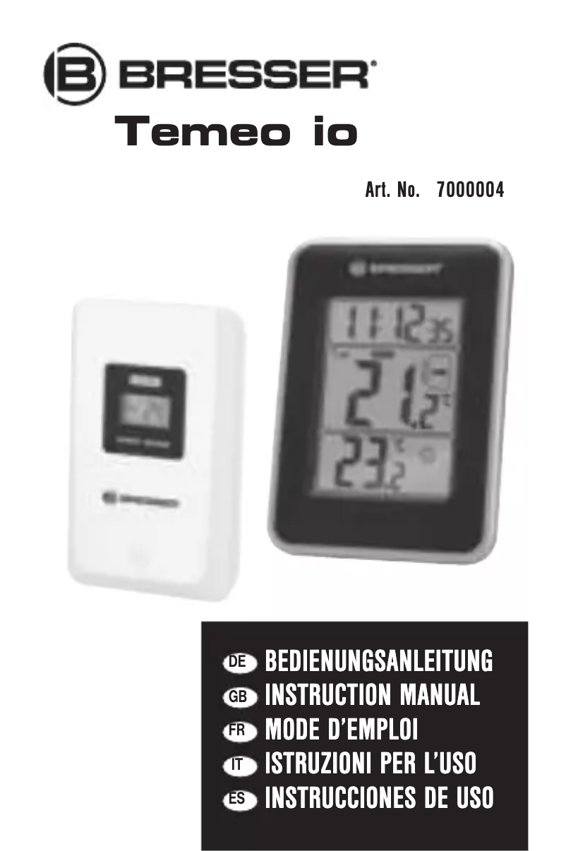 Page 1 de la notice Manuel utilisateur Bresser Temeo IO