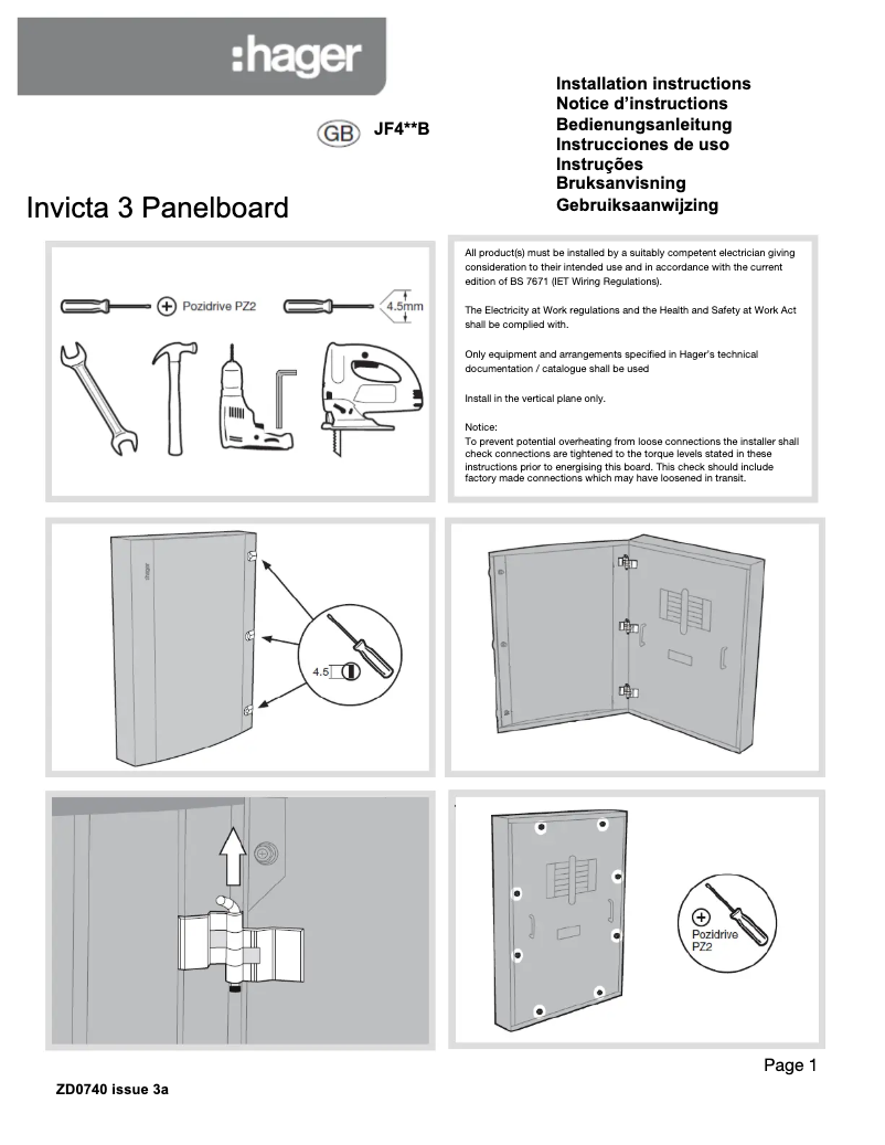 Image de la première page du manuel de l'appareil JF406B