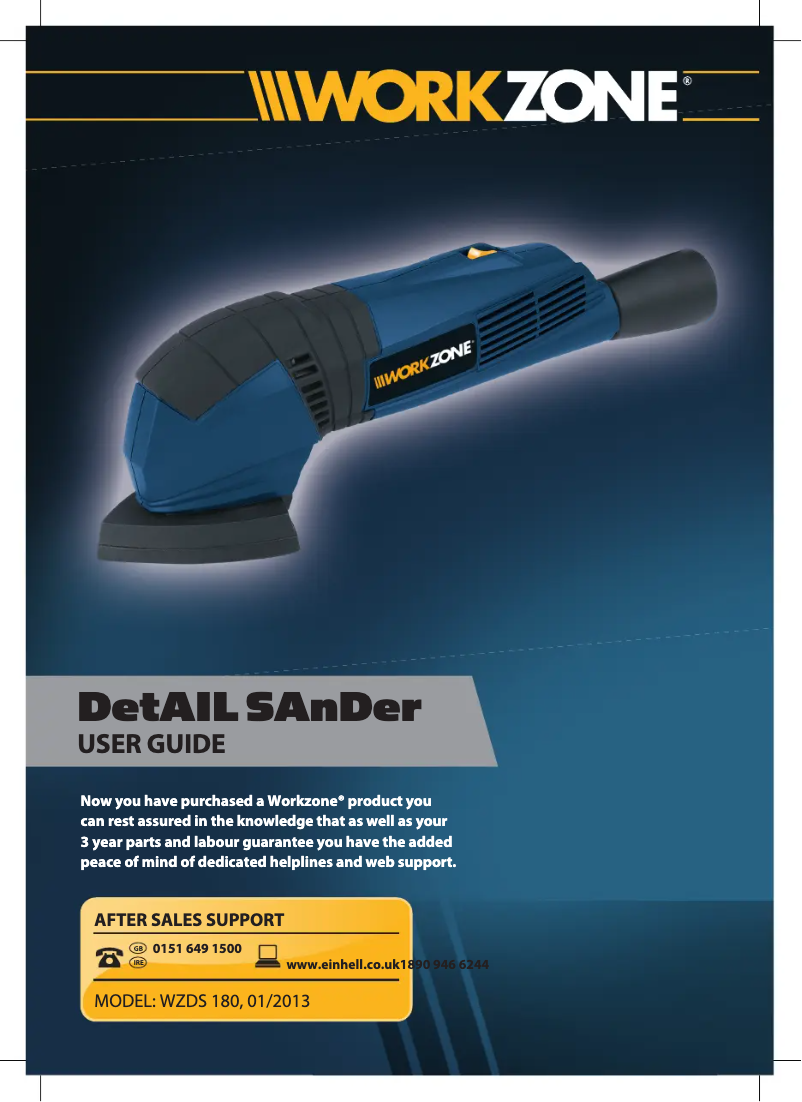 Page n°1 - Manuel utilisateur Workzone WZDS 180