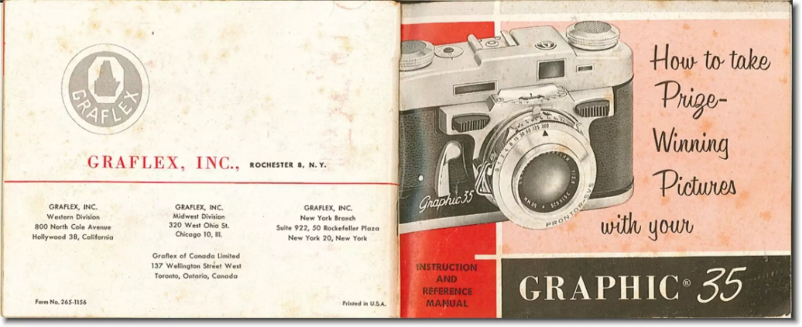 Page n°1 - Manuel utilisateur Graflex Graphic 35