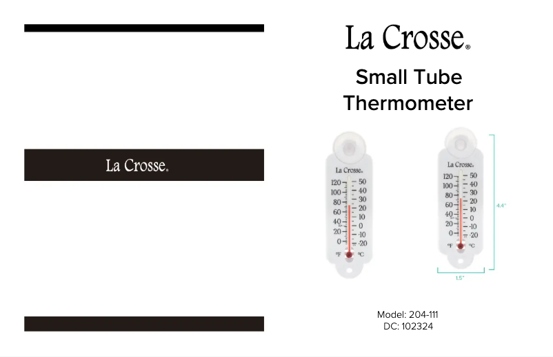 Page n°1 - Manuel utilisateur La Crosse Technology 204-111