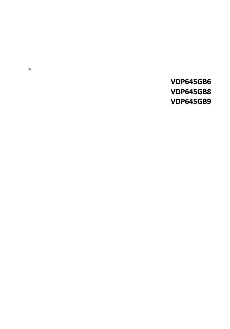 Page n°1 - Manuel utilisateur Mora VDP 645 GB6