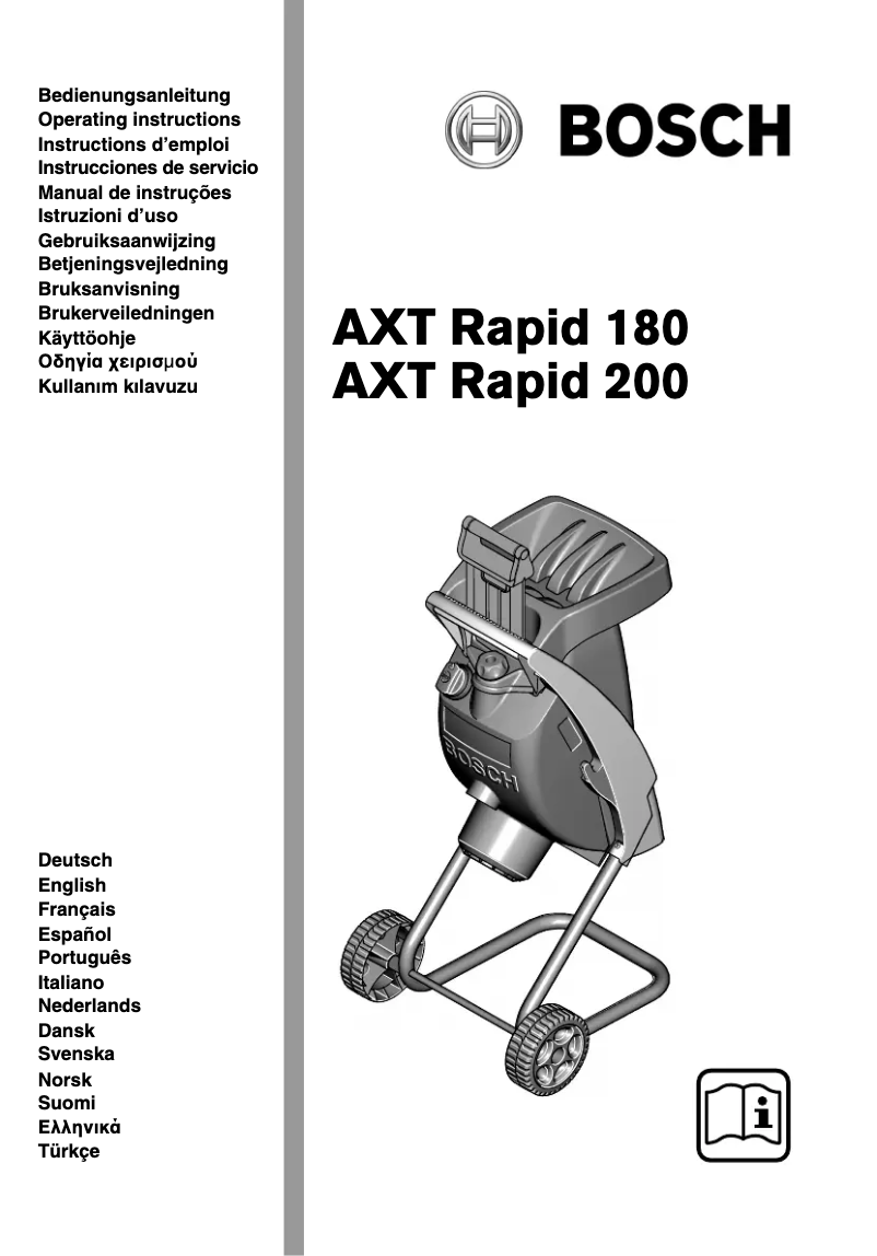 Page 1 de la notice Manuel utilisateur Bosch AXT Rapid 180