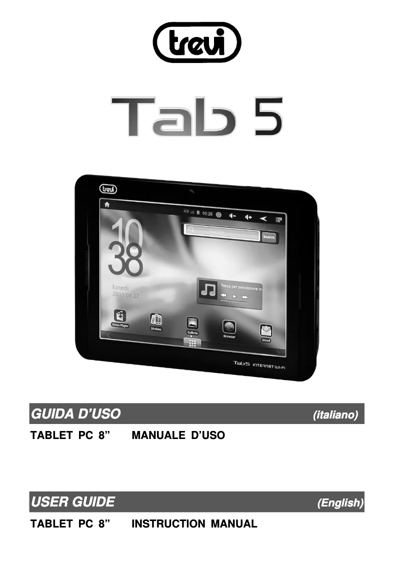 Page 1 de la notice Manuel utilisateur Trevi TAB 5