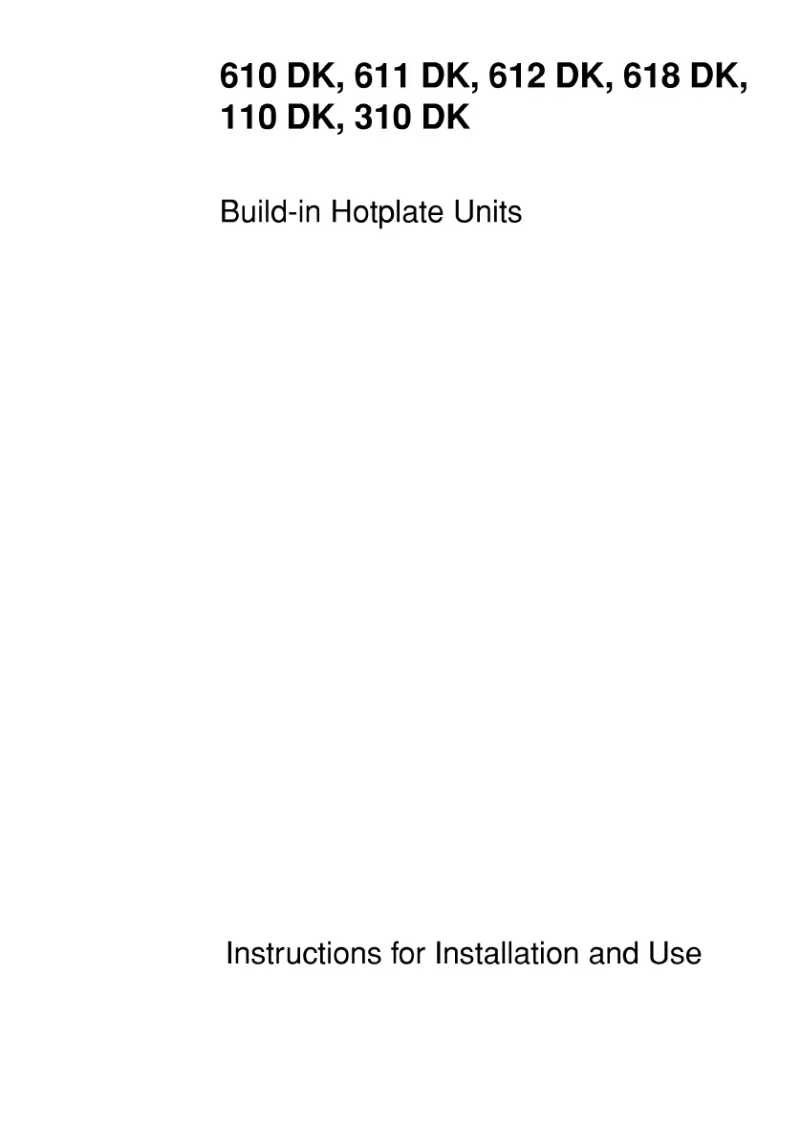 Page 1 de la notice Manuel utilisateur AEG 612DK