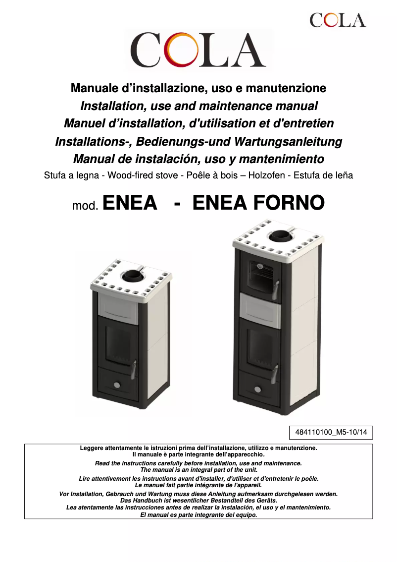 Page n°1 - Manuel utilisateur Cola Enea