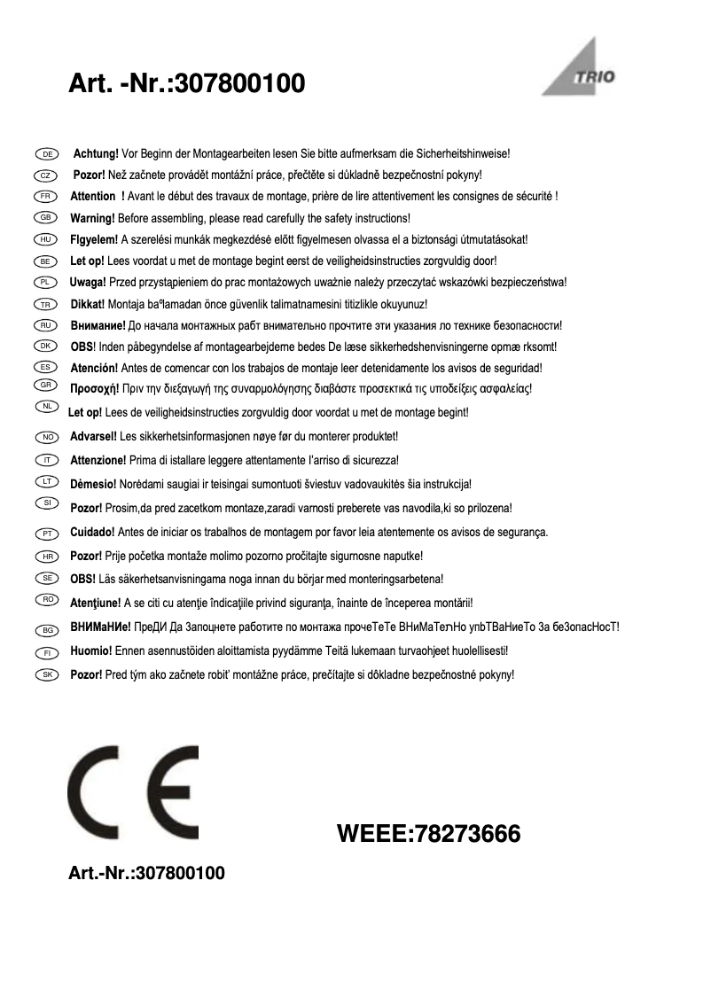 Image de la première page du manuel de l'appareil Sweety