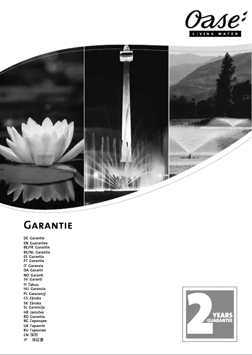 Page n°1 - Manuel utilisateur Oase Aquarius Universal 1500