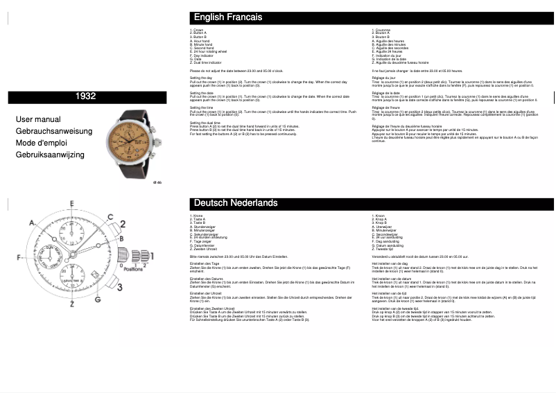 Page n°1 - Manuel utilisateur Davis 1932