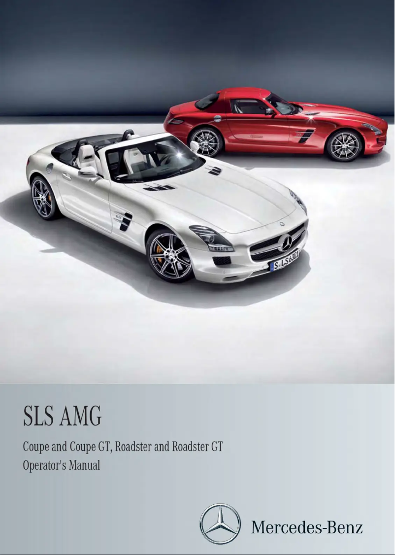 Page 1 de la notice Manuel utilisateur Mercedes-Benz SLS AMG Roadster (2013)