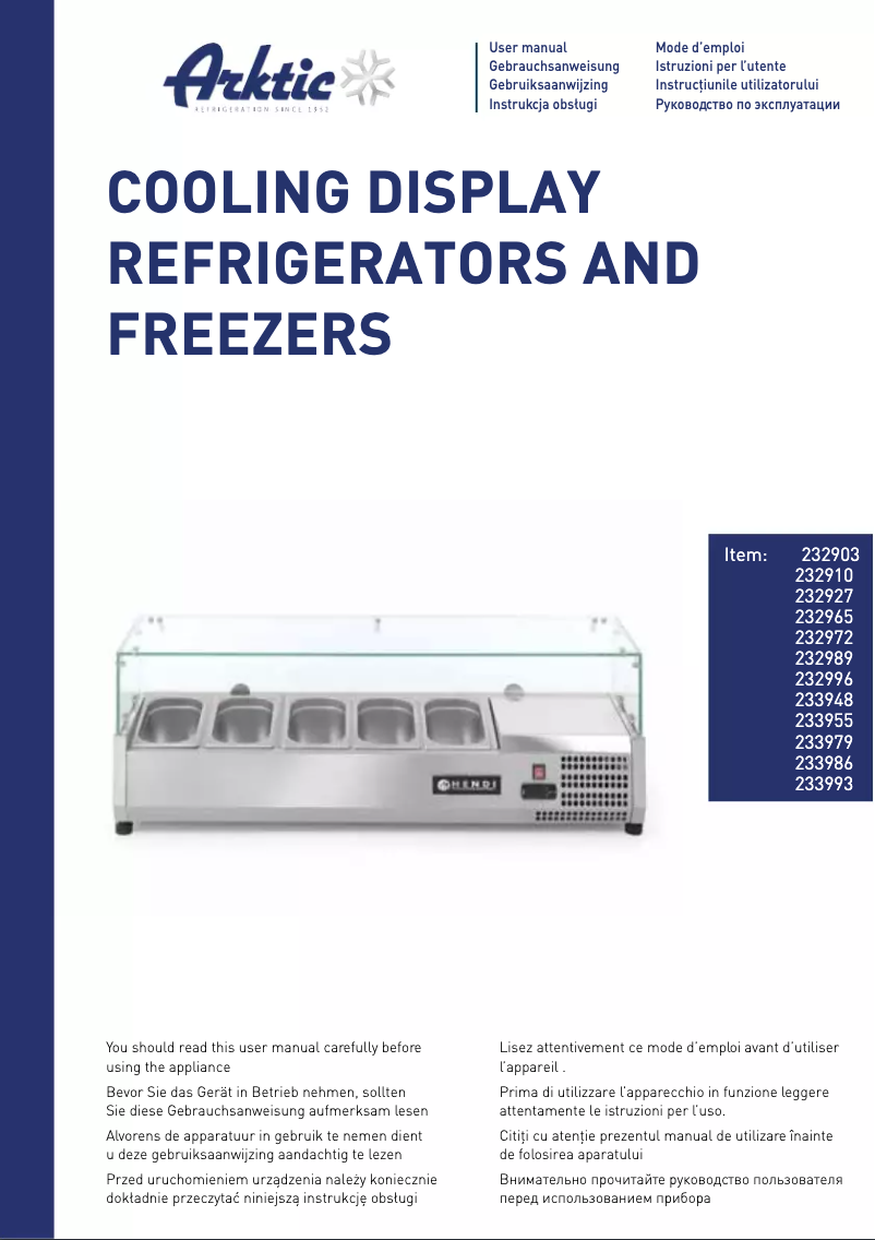 Image de la première page du manuel de l'appareil 232910