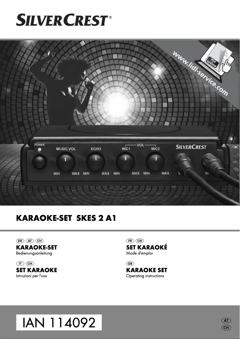 Page n°1 - Manuel utilisateur SilverCrest SKES 2 A1
