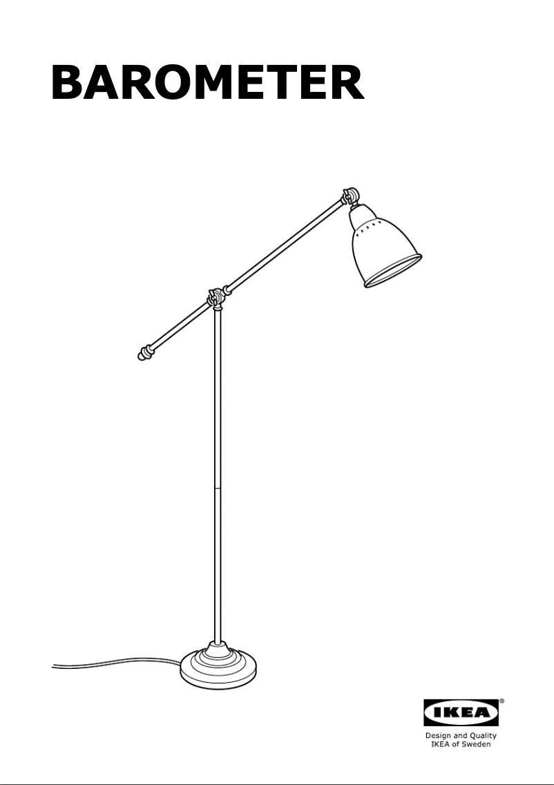 Image de la première page du manuel de l'appareil BAROMETER