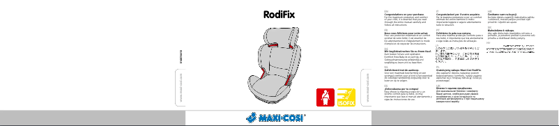 Page 1 de la notice Manuel utilisateur Maxi-Cosi RodiFix AirProtect