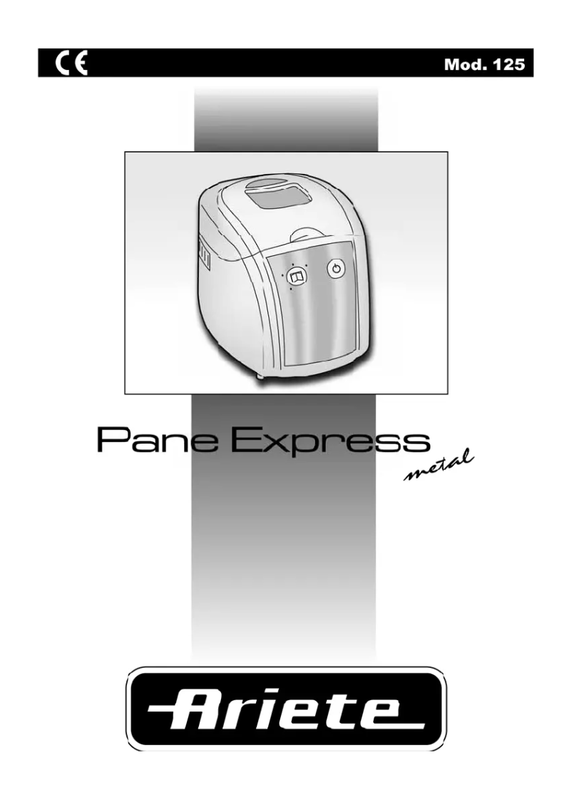 Page n°1 - Manuel utilisateur Ariete 125 Pane Express