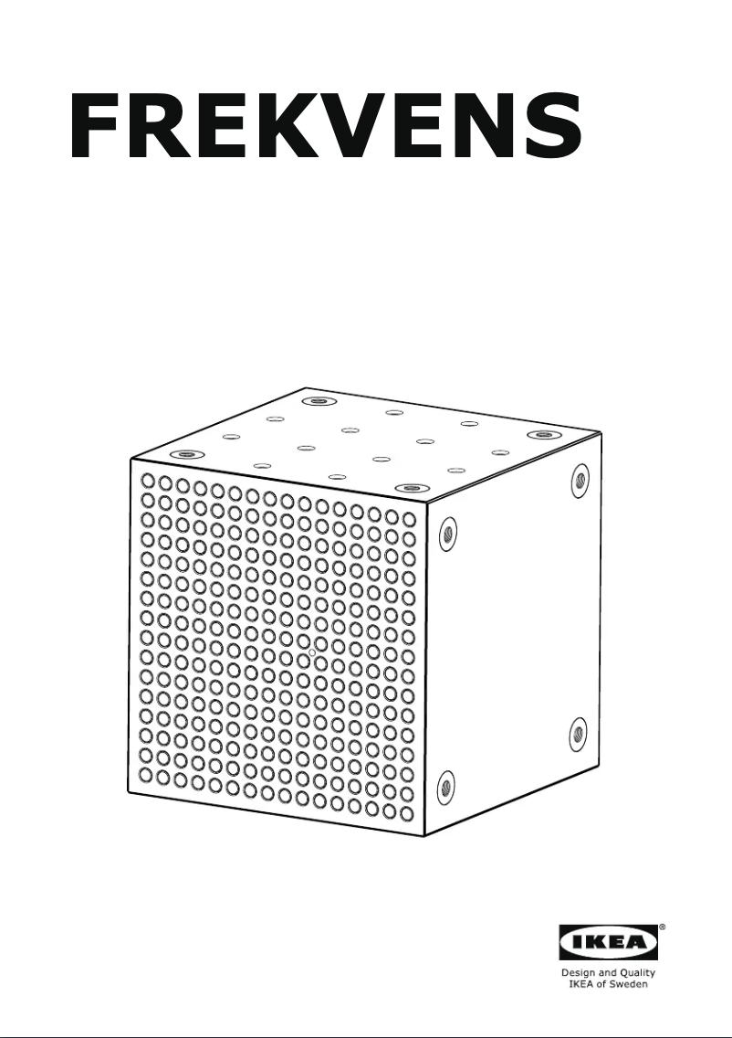 Page 1 de la notice Manuel utilisateur Ikea FREKVENS 504.203.53