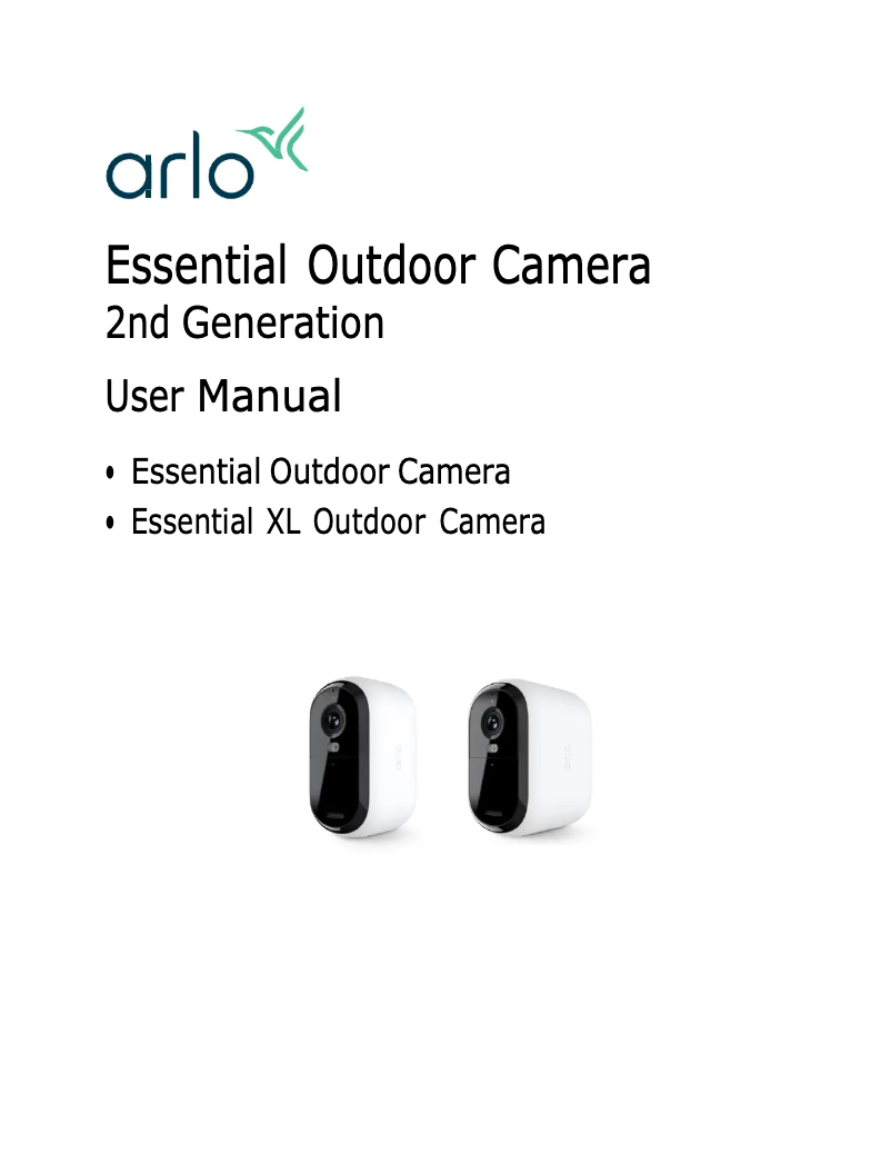Page n°1 - Manuel utilisateur Arlo Essential 2K XL