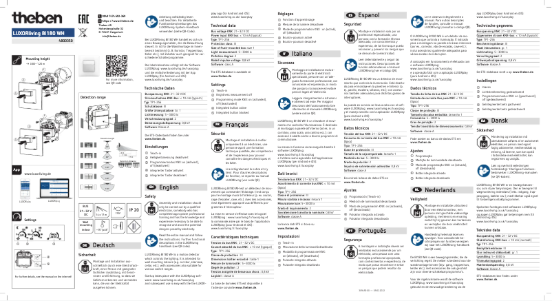 Page n°1 - Manuel utilisateur Theben LUXORliving BI180