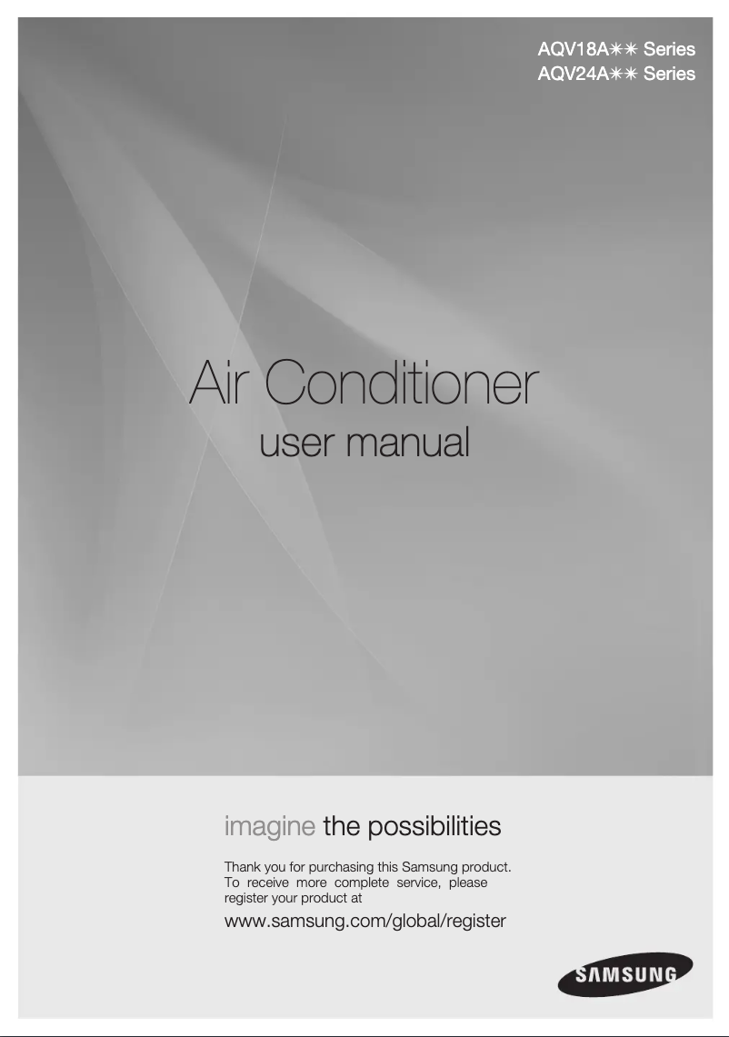 Page 1 de la notice Manuel utilisateur Samsung AQV18AWAN