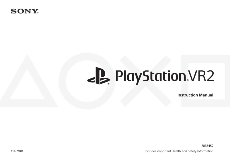 Page 1 de la notice Manuel utilisateur Sony PlayStation VR2