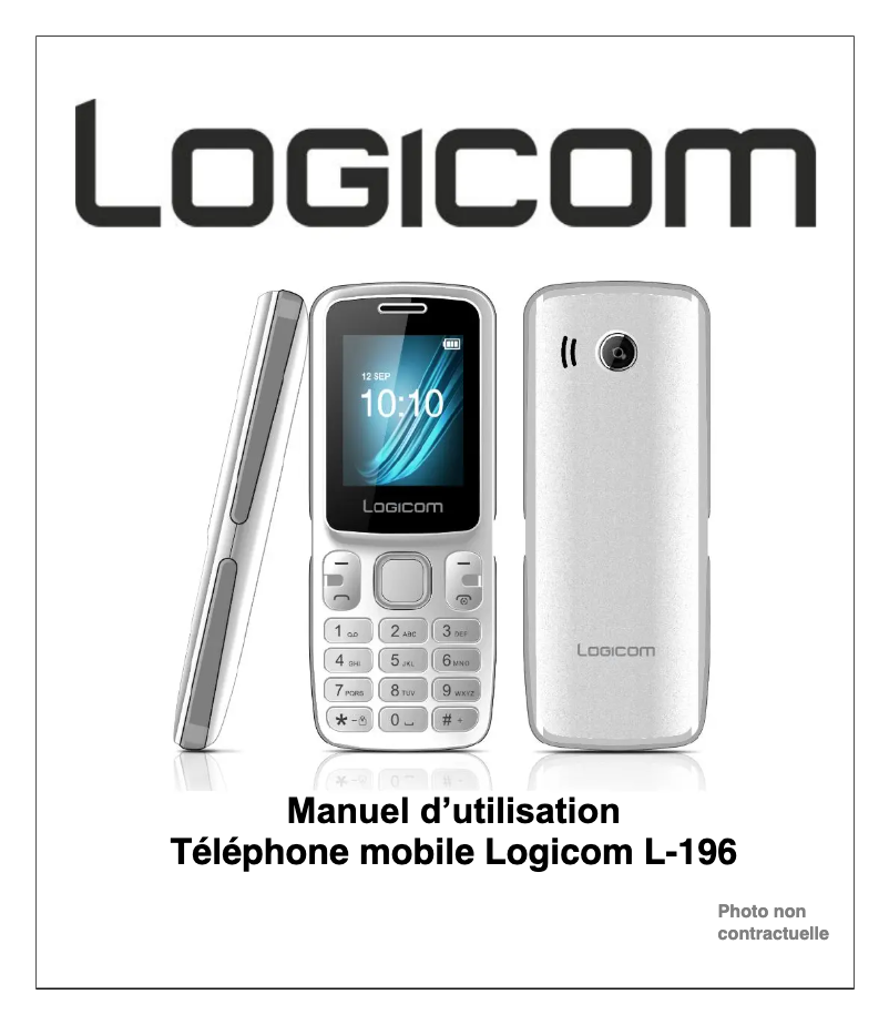 Page n°1 - Manuel utilisateur Logicom L-196