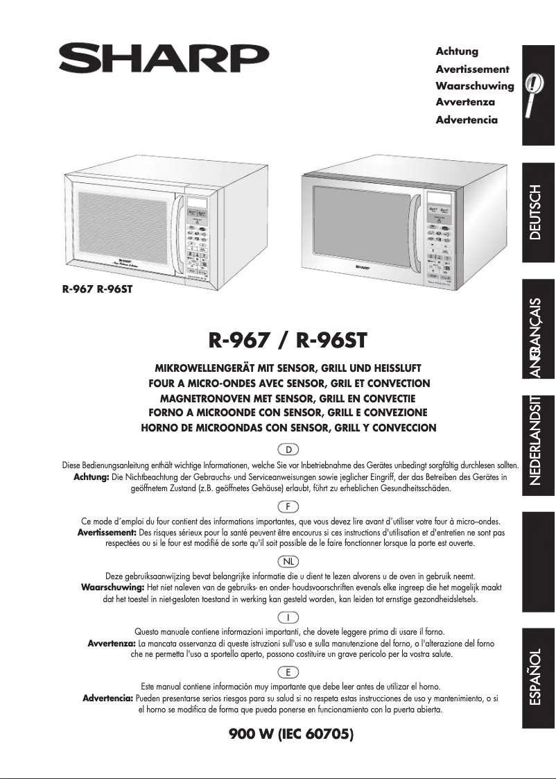 Page n°1 - Manuel utilisateur Sharp R-967