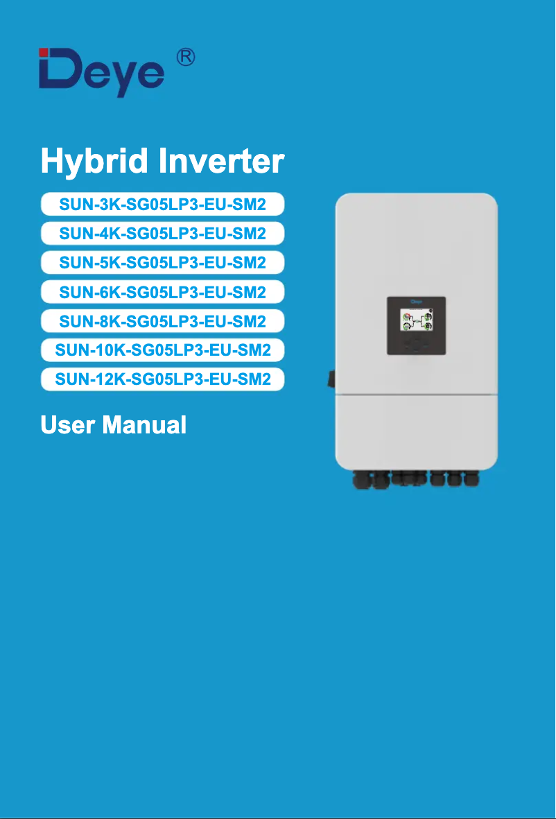Page 1 de la notice Manuel utilisateur Deye SUN-6K-SG05LP3-EU-SM2