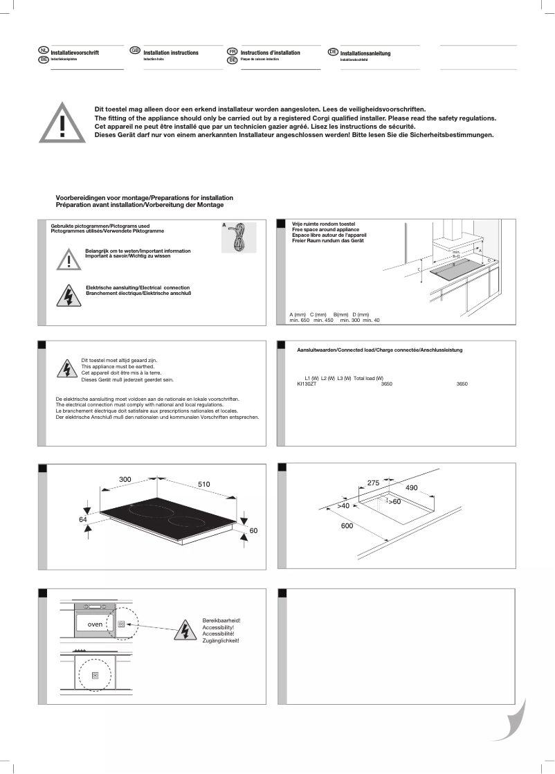 Page n°1 - Guide d'installation Etna KI130ZT