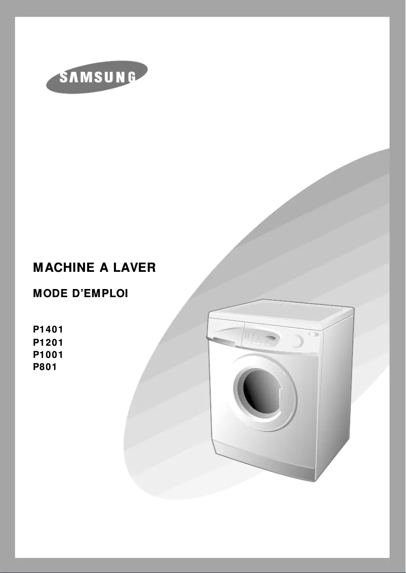 Page 1 de la notice Manuel utilisateur Samsung P801