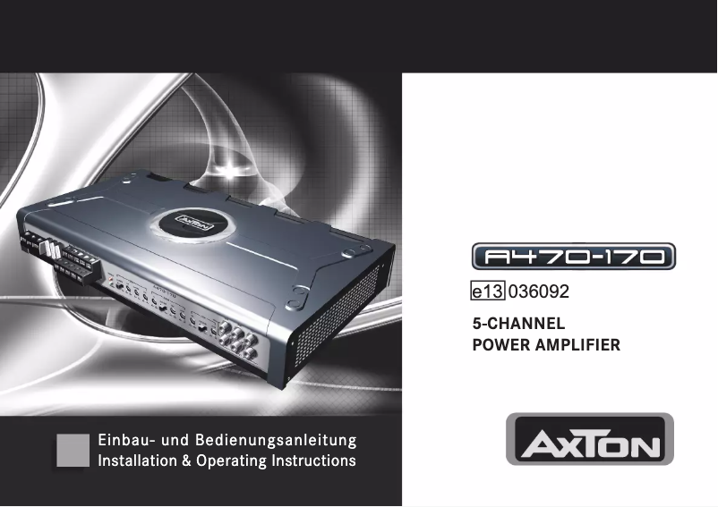 Imagen de la primera página del manual del dispositivo A470-170