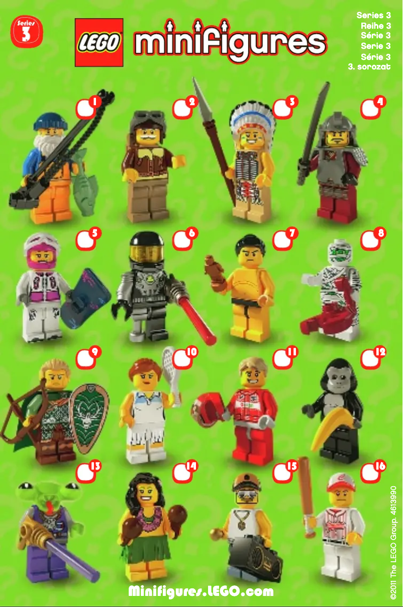 Image de la première page du manuel de l'appareil Minifigures 8803