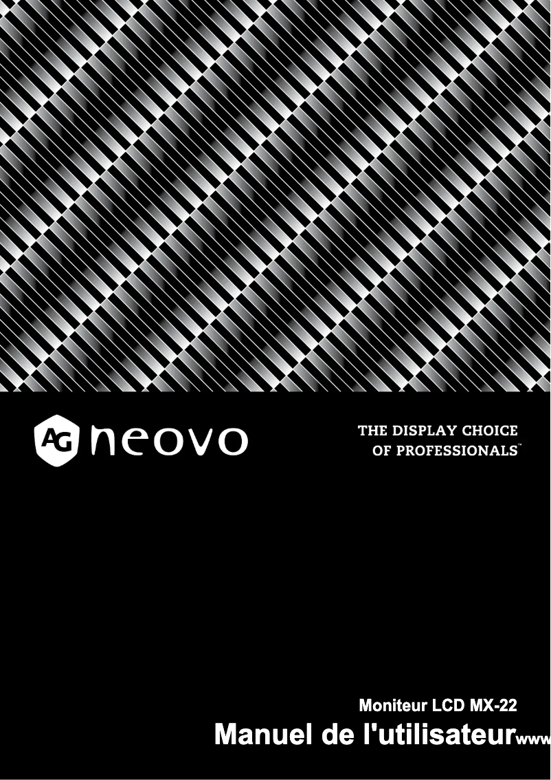 Page 1 de la notice Manuel utilisateur AG Neovo MX-22