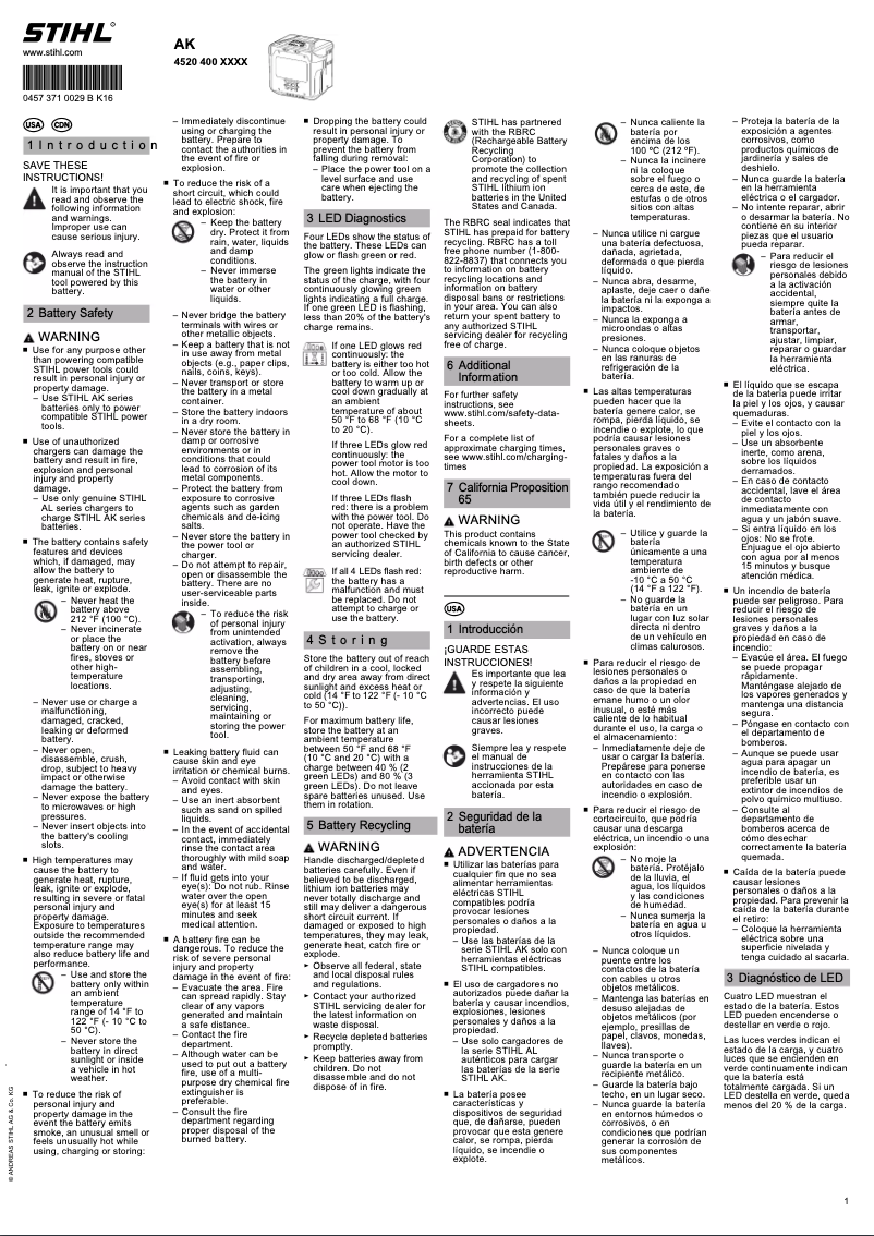 Image de la première page du manuel de l'appareil AK 20