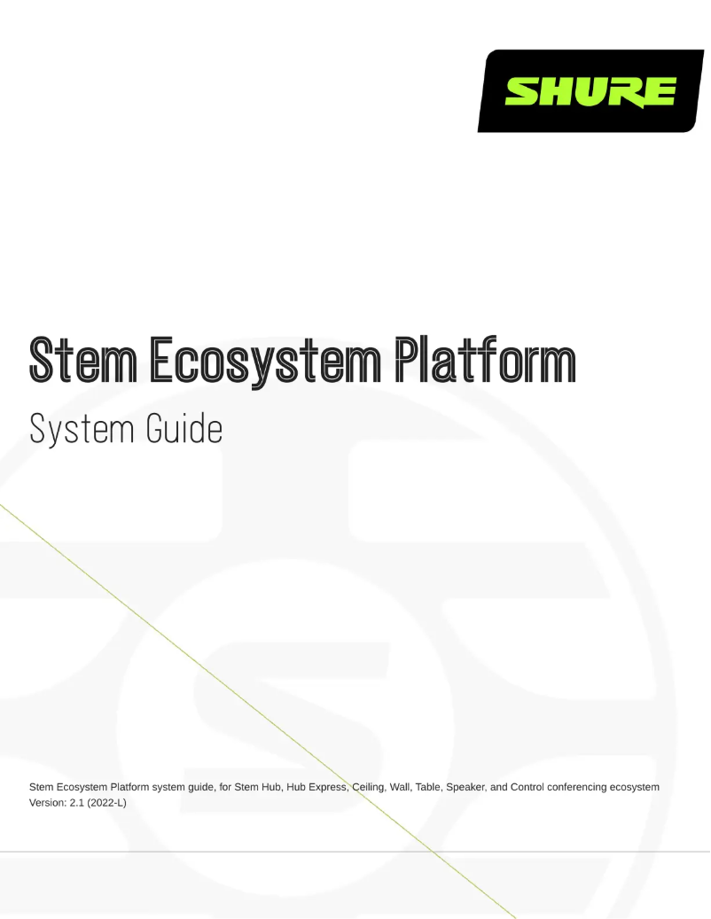 Image de la première page du manuel de l'appareil Stem Ceiling