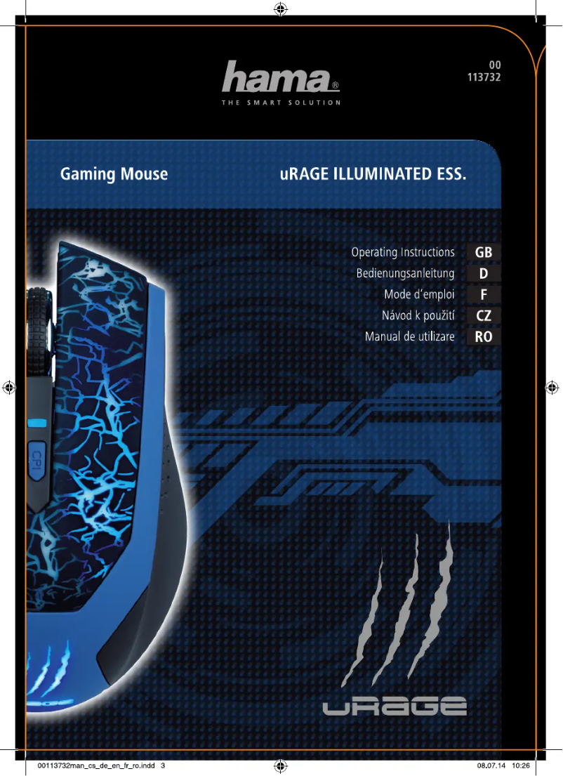 Page 1 de la notice Manuel utilisateur Hama uRage Illuminated Essential