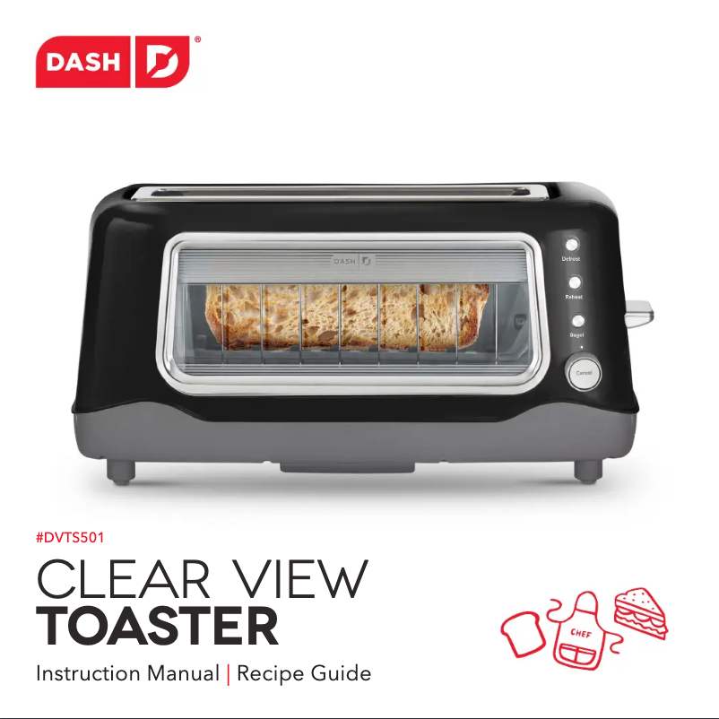 Image de la première page du manuel de l'appareil Clear View Toaster DVTS501AQ