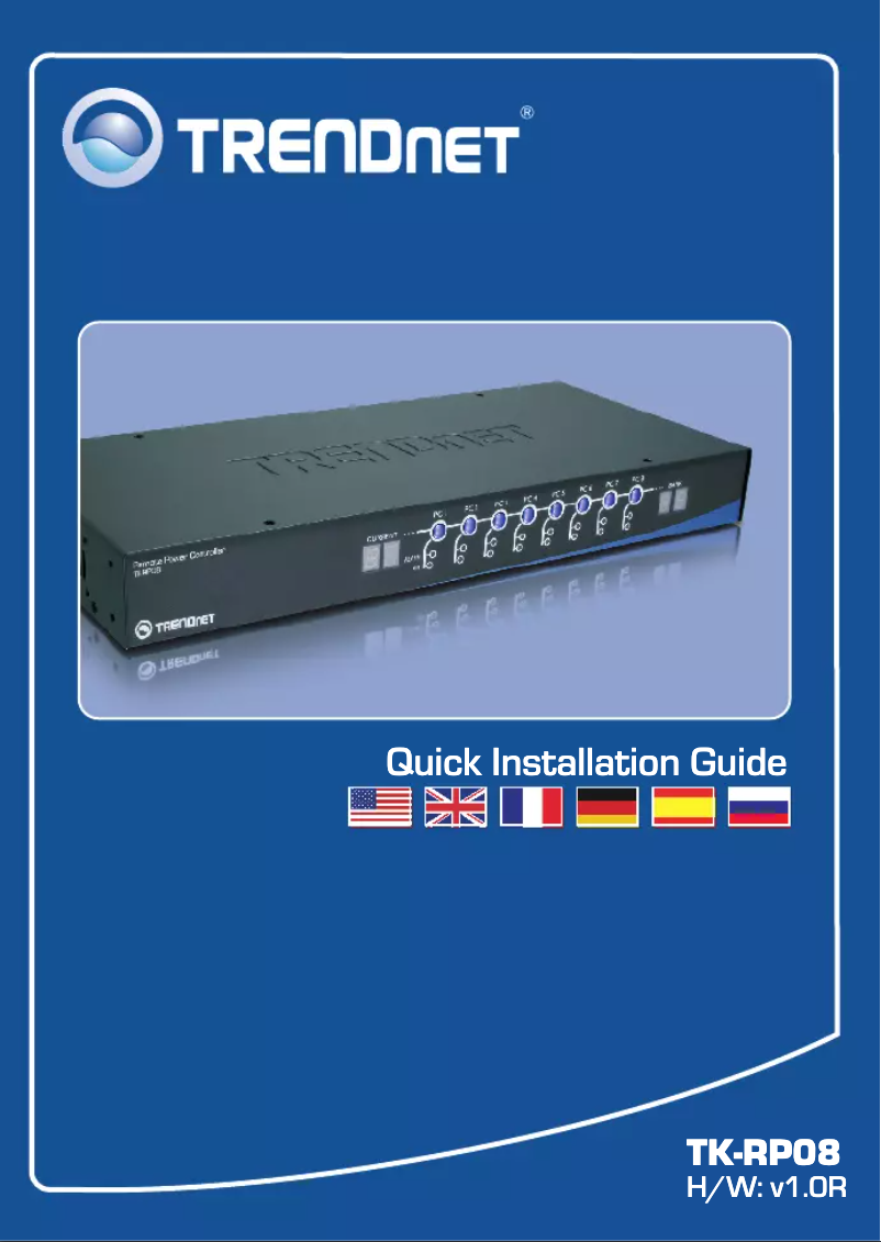 Page n°1 - Manuel utilisateur TRENDnet TK-RP08