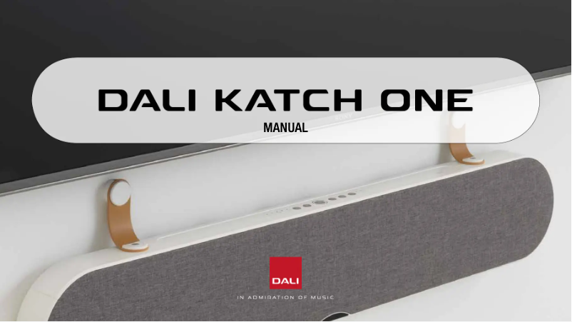 Page 1 de la notice Manuel utilisateur Dali Katch