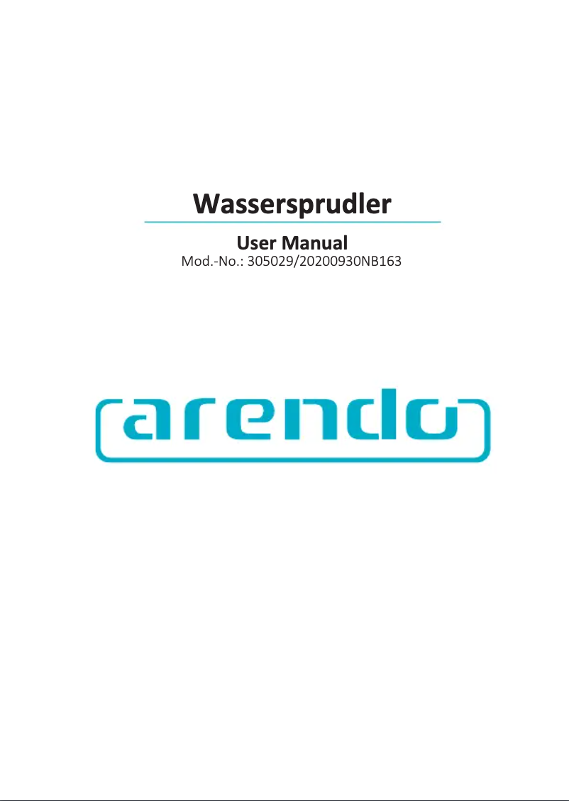 Page n°1 - Manuel utilisateur Arendo 305029