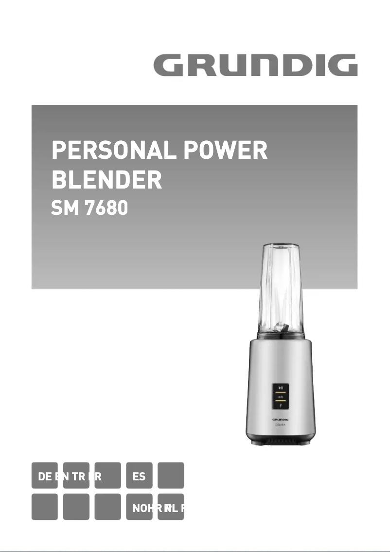 Page n°1 - Manuel utilisateur Grundig SM 7680