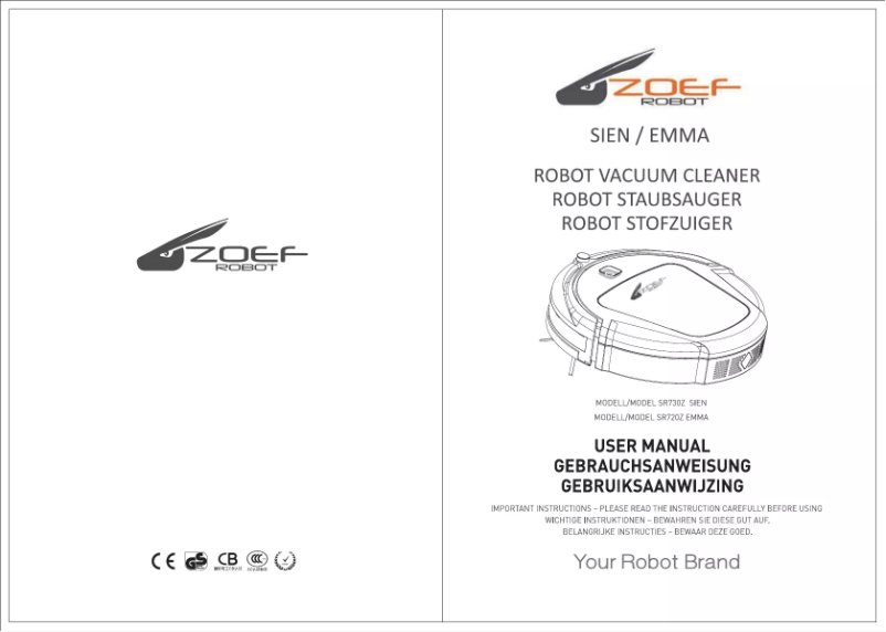 Página 1 del manual Manual de usuario Zoef Robot Sien