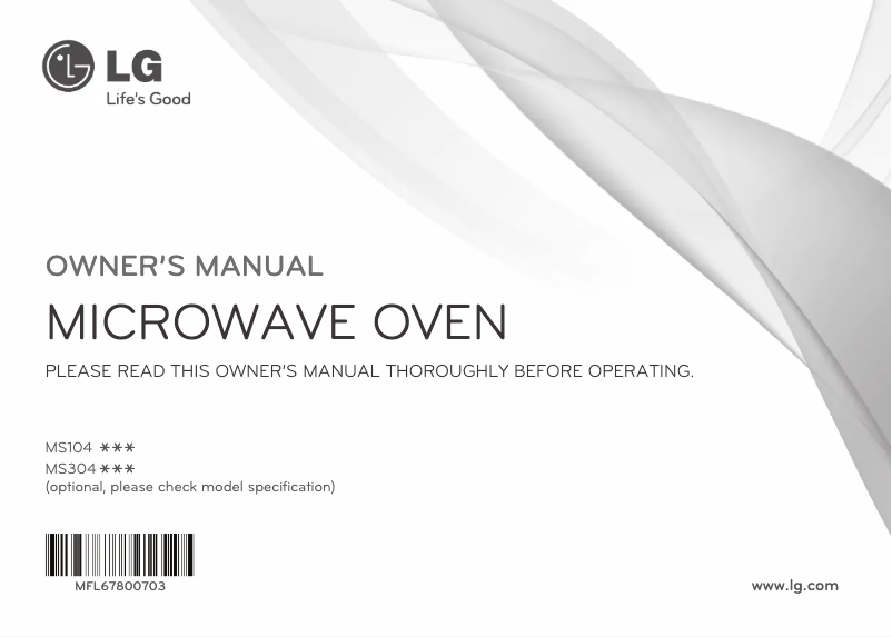 Page n°1 - Manuel utilisateur LG MS3043SARS